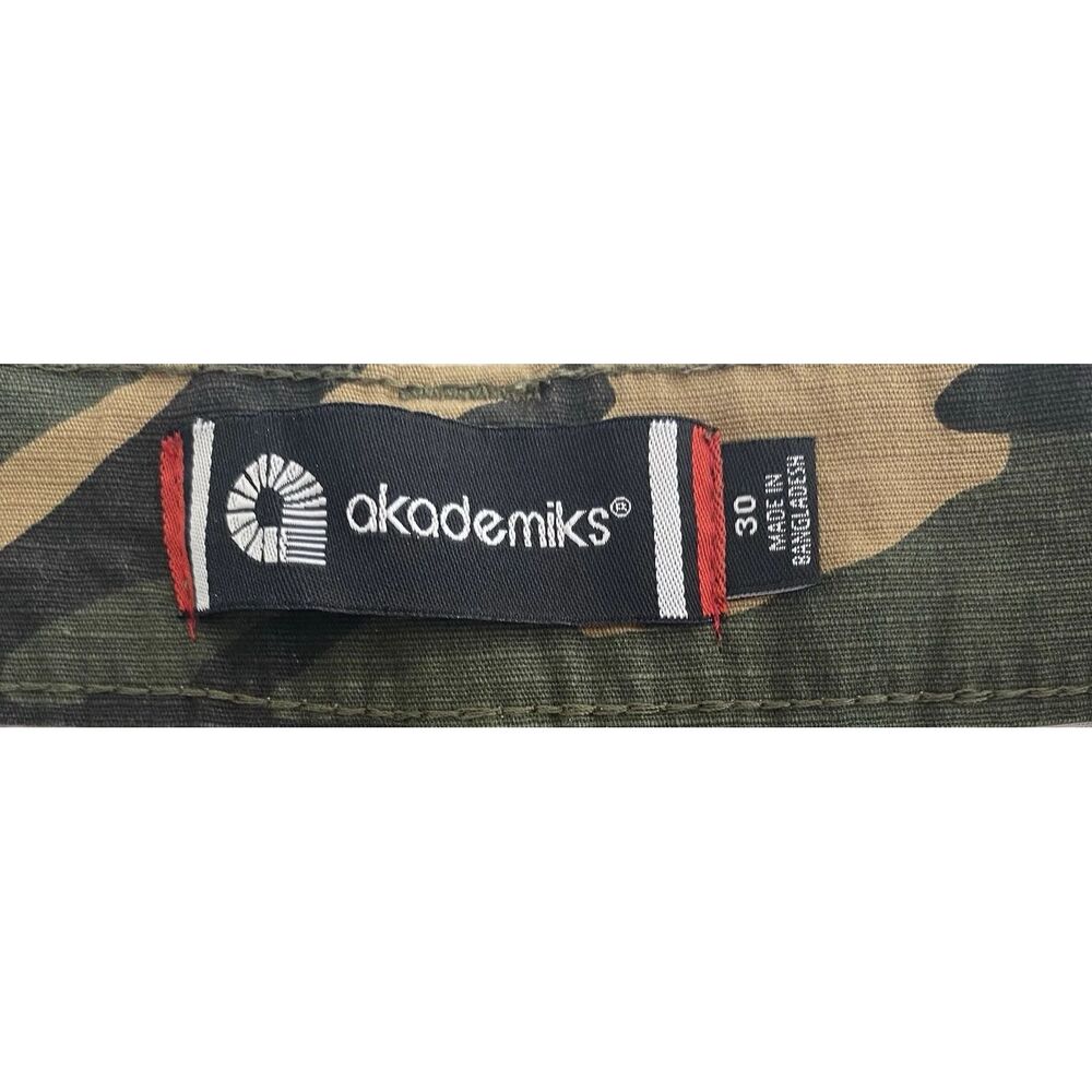 Akademiks Shorts Men's 30 Camouflage Cargo Belted Grunge Skater Y2K Street 90s - Picture 10 of 16